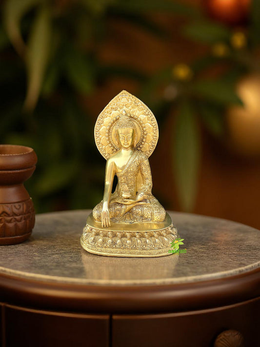 Buddha table top brass made decorative figure statue