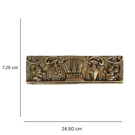 Brass Shankh Chakra Namah Wall Hanging | Brass Wall Decor | Indian Home Decor | Wall Hangings | Indian Handicrafts | Brass Indian Decor