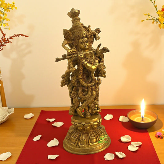 Idol of Krishna Statue |Bansiwala Idol | Hindu God Figurine | Keshav Sculpture | Geeta Preacher | Madhusudan Statue | Love Symbol