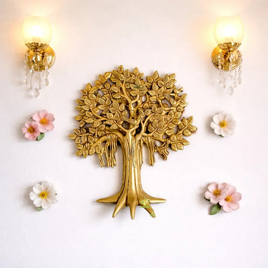 Tree on wall, door in home, office, house, resorts made in brass metal unique gift craft