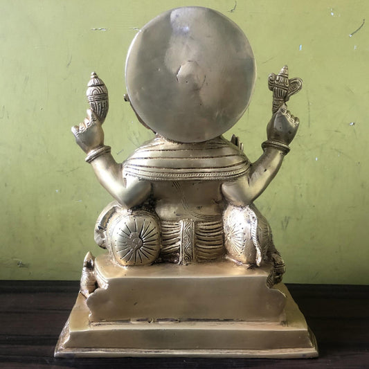 Sitting Hindu lord Ganesh, best festive gift metal craft statue figure sculptuer for Religious temple