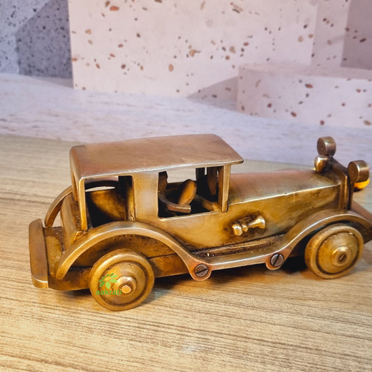 Metal Antique Vintage Car Model Home DÃ©cor Decoration Ornaments Handmade Handcrafted Collections Collectible Vehicle Toys RUs Model Brass Table showpiece