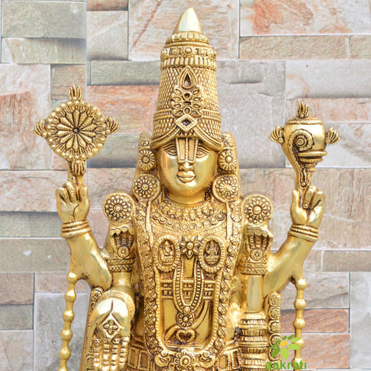 Tirupati Balaji Standing Position, Altar and Gifting for Prosperity. Hindu lord idol