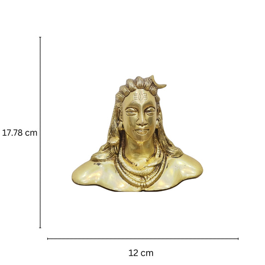 Lord Adi yogi Bust Statue- Hindu God and Destroyer of Evil - for Temple, Home/Office decor, Daily Worship Or Religious Puja Gift Item