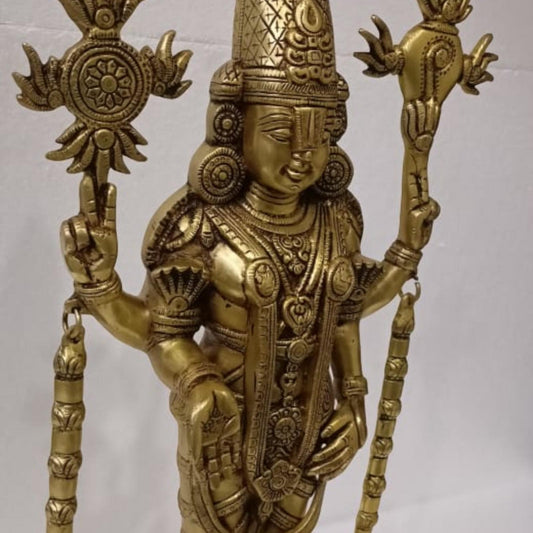 Tirupati Balaji Antique Finish Brass Statue |Gift Item| |Pooja Item| |Handmade Statue|