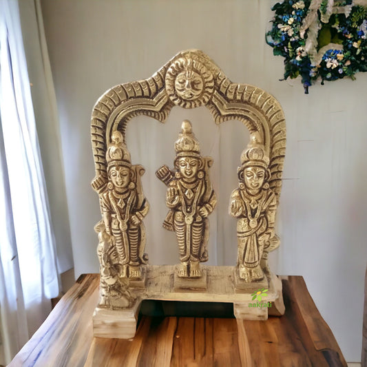Brass Ram Darbar in Yellow Finishing |Handmade Statue| |Brass Item| |Ram Family| |Gift Item|