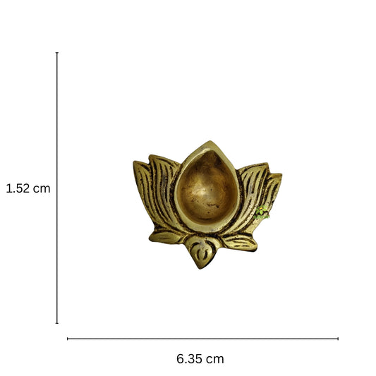 Lotus shaped Brass diya Set of 4| diya's Housewaming gift| Made By Aakrati (Set of 4 diya)