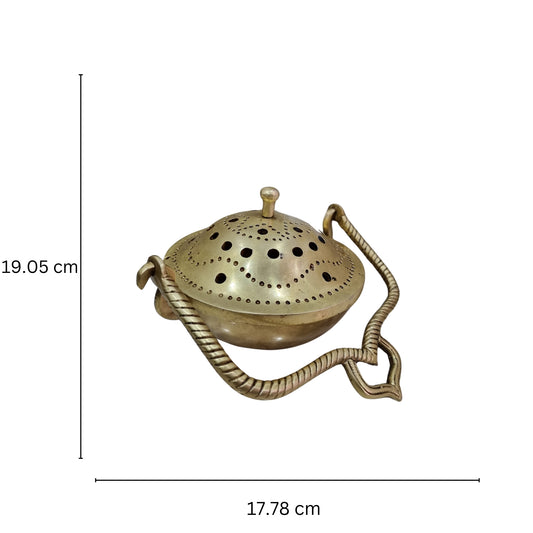 Aakrati Brass Dhoop Dani| Loban Holder| Incense Holder| Puja Article| Hosewarming Gifts