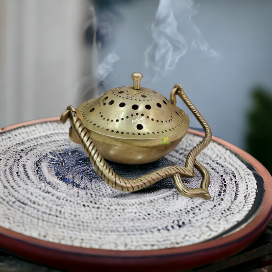 Aakrati Brass Dhoop Dani| Loban Holder| Incense Holder| Puja Article| Hosewarming Gifts