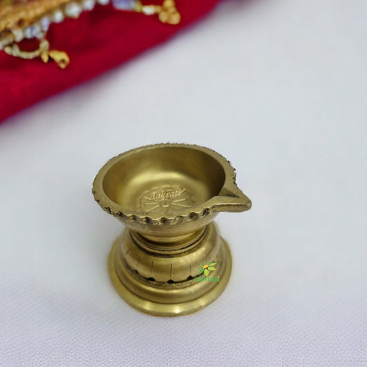 Brass Diya for Puja Temple Decoration Large Diya Stand Oil Lamp for Home, Mandir, Pooja