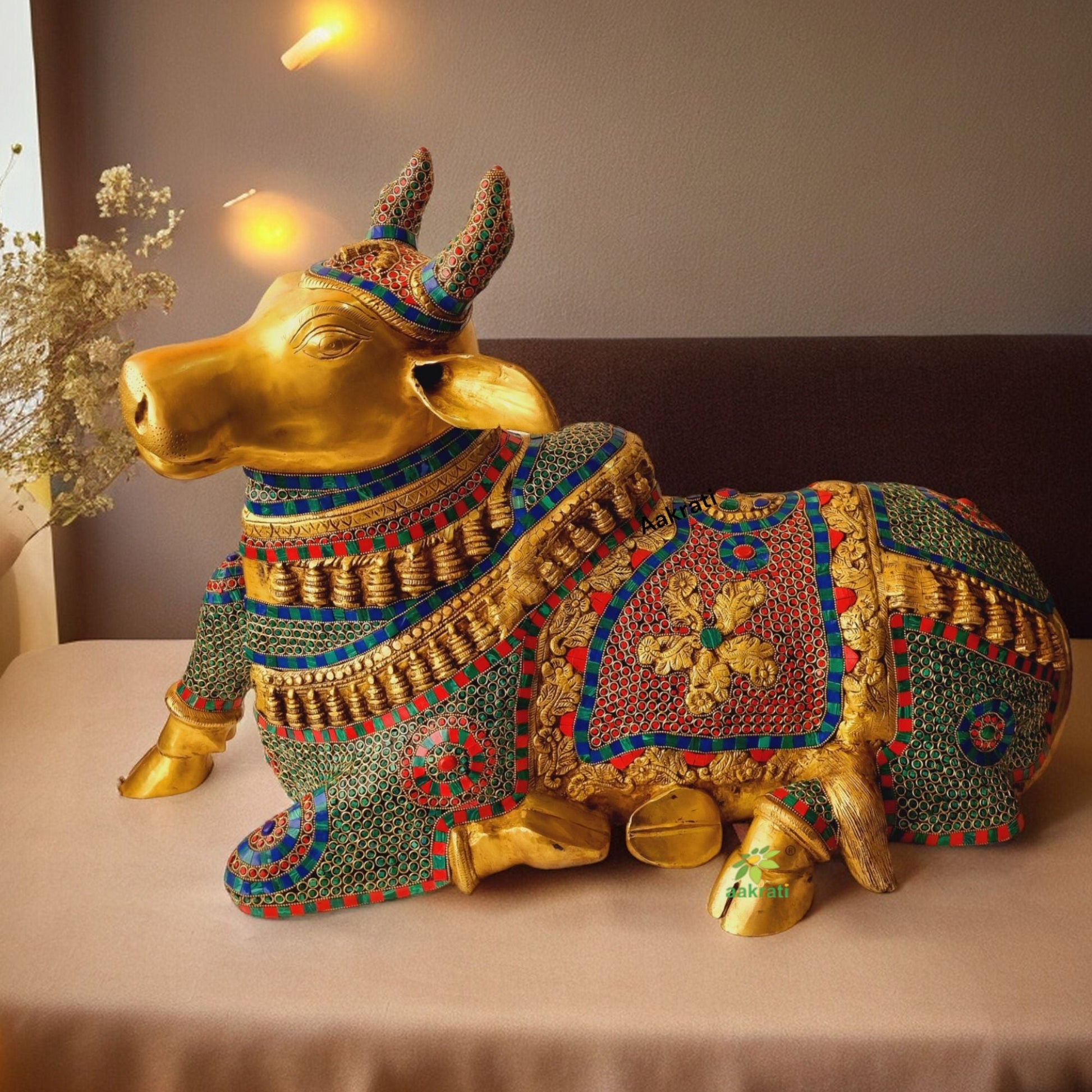 Brass Big Nandi Statue for Temple Decor and Gift items |Home decor| |Brass Nandi| |Table decor| Aakrati