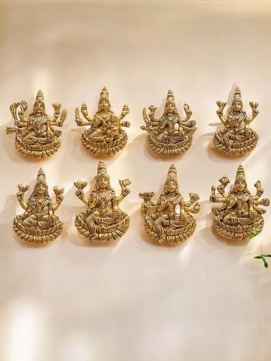 Brass Asth laxmi wall hanging for home decoration and religious purpose