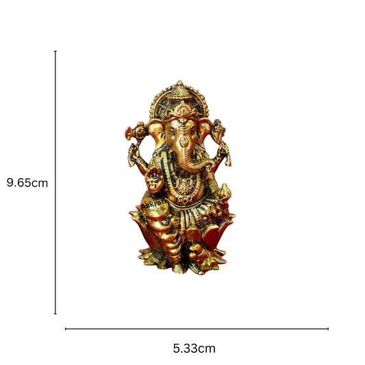 Exquisite Brass Ganesh Statue| Aakrati Brass Ganesh Made in Brass
