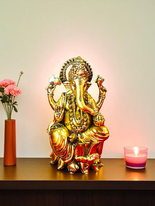 Brass Statue of Lord Ganesh| Made in Brass By Aakrati| Home Décor