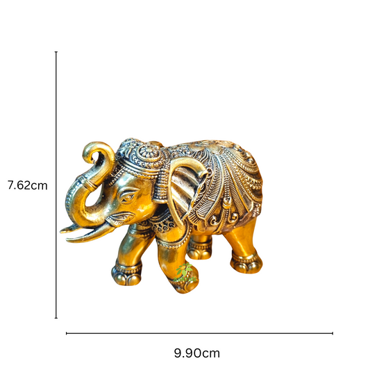 Brass Elephant with Antique finish for home and table decor