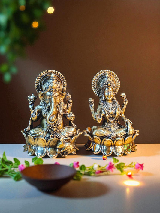 Brass Lakshmi Ganesh Set| Aakrati Brass Laxmi Ganesh Statue| Decorative Items