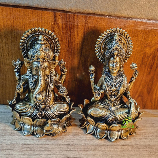 Brass Lakshmi Ganesh Set| Aakrati Brass Laxmi Ganesh Statue| Decorative Items
