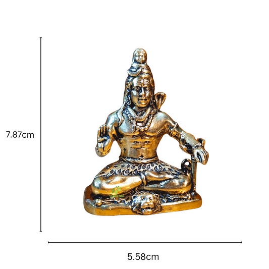 Lord Shiva Statue- Brass Metal Hand Crafted item for gift /Home/temple