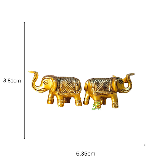 Brass Elephant Pair in Golden finish having attractive look