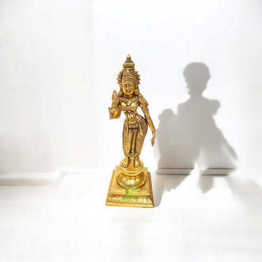 Traditional Brass Ram Darbar Idol | Perfect for Pooja & Décor | Divine Ram Darbar Statue in Pure Brass ( Yellow, 15 inch)