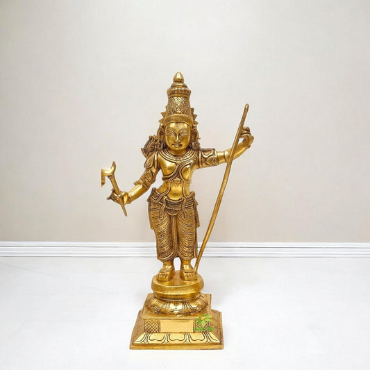 Ram Darbar Brass Idol | Enhance Your Temple & Home Décor | Divine Brass Ram Darbar Idol ( Yellow, 23 inch)
