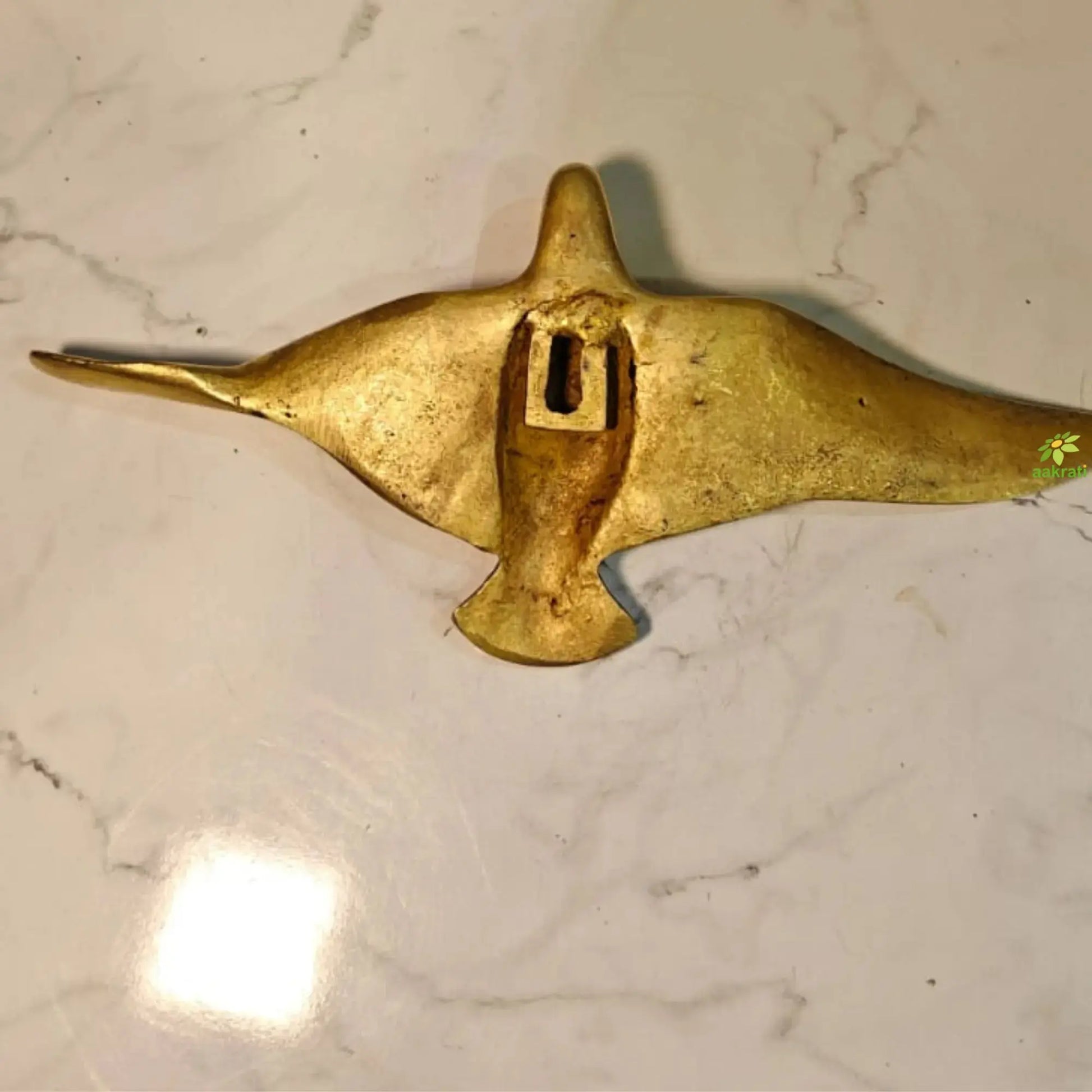 Handcrafted Brass Wall Birds Décor – Vintage Metal Wall Hanging for Home | Elegant Decorative Wall Hanging Showpiece (Yellow, 6 Inches) Aakrati