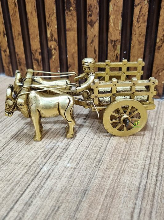 Home Decor Brass Made Bullock Cart