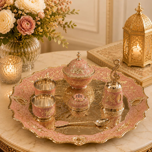 Premium Pooja Thali Set (7pcs) | Elegant Gift for Diwali, Wedding Return Gifts, Housewarming & Table Decor | Festive & Corporate Gift By Aakrati