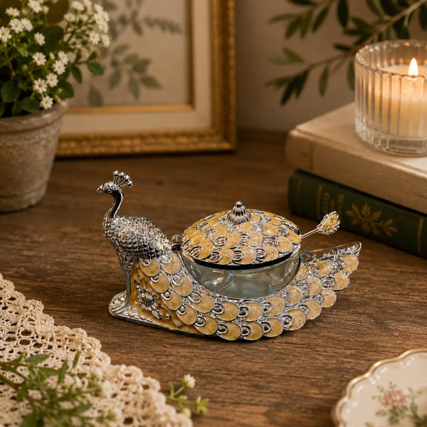 Luxury Dry Fruit Bowl with Lid – Premium Decorative Serving Bowl for Dry Fruits & Gifts