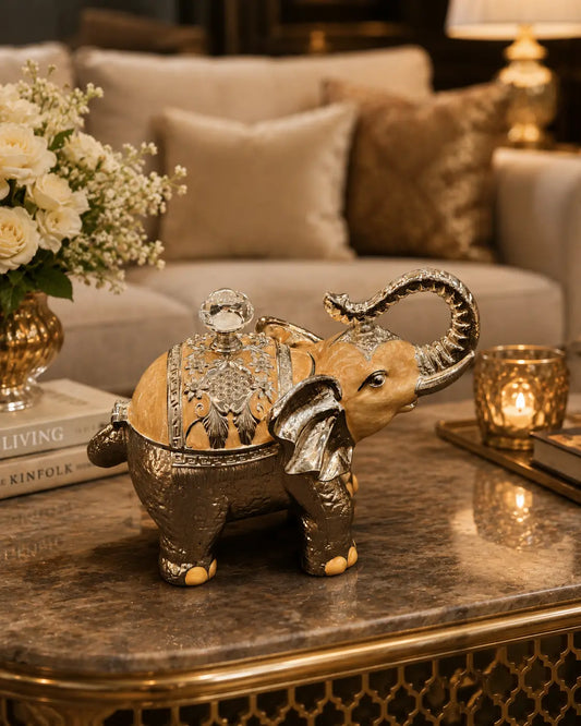 Premium Ganesha Serveware Set of 3 | Dry Fruit & Cheese Board, Appetizer Tray with Candy Jar | Premium Tableware for Home Entertaining & Modern Serving | Wedding, Housewarming & Corporate Gifts | By Aakrati