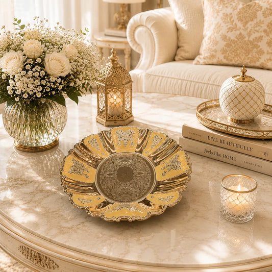 Premium Oval Tray | Elegant Gift for Diwali, Wedding Return Gifts, Housewarming & Table Decor | Festive & Corporate Gift By Aakrati