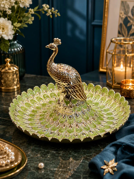 Premium Peacock Body Serving Platter | Elegant Gift for Diwali, Wedding Return Gifts, Housewarming & Table Decor | Festive & Corporate Gift By Aakrati