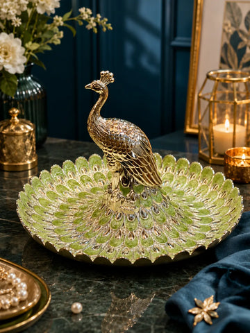 Premium Peacock Body Serving Platter | Elegant Gift for Diwali, Wedding Return Gifts, Housewarming & Table Decor | Festive & Corporate Gift By Aakrati
