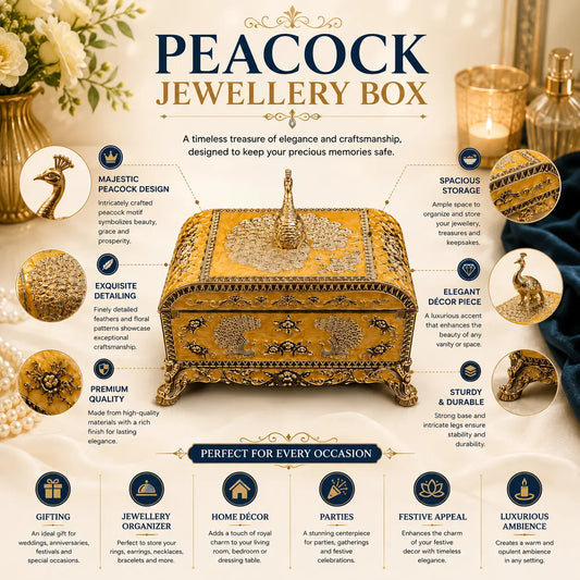 Premium Jewellery Box | Elegant Gift for Diwali, Wedding Return Gifts, Housewarming & Table Decor | Festive & Corporate Gift By Aakrati