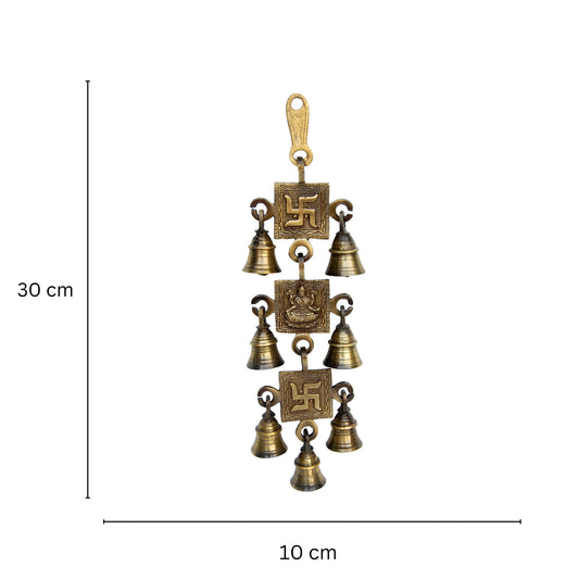 Laxmi and Swastik Religious Hanging with Bells