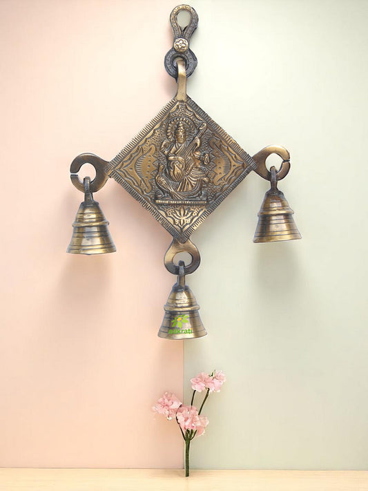 Feng Shui Metal Wind Chime With 3 Brass Bells Good Luck Chime