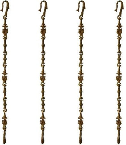 Brass Jhula Chain | Stylish & Durable Hanging Chain for Spiritual & Home Use | Handmade Swing Chain ( Yellow, 90 inch)