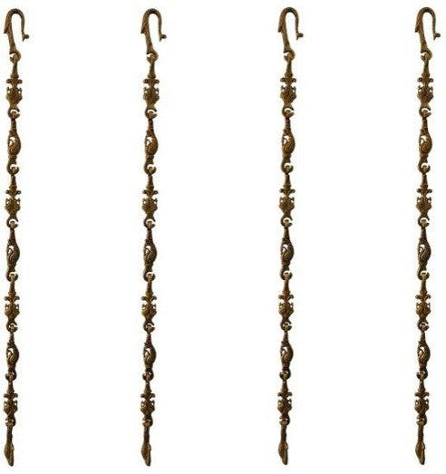 Decorative Handcrafted Brass Jhula Chain | Artisan Swing Chain for Rustic Home Ambience | Brass Jhula Chain ( Yellow, 90 inch)