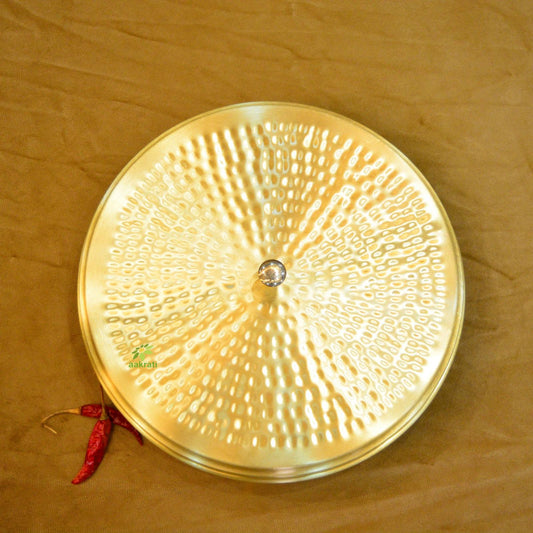 Traditional Brass Masala Daani | Stylish Spice Organizer for Home | Brass Masala Daani ( Yellow, 9 inch)
