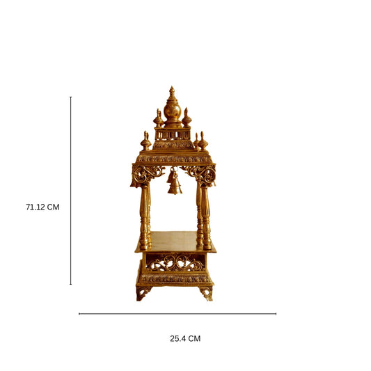 Home Temple made in Brass metal decorative pooja ghar home & office use