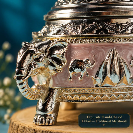 Premium Elephant Figure Candy Bowl – Decorative Dry Fruit & Mukhwas Serving Bowl, Home Decor, Festive Gift Item | Festive & Corporate Gift By Aakrati