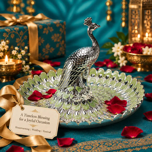 Premium Peacock Body Serving Platter | Elegant Gift for Diwali, Wedding Return Gifts, Housewarming & Table Decor | Festive & Corporate Gift By Aakrati
