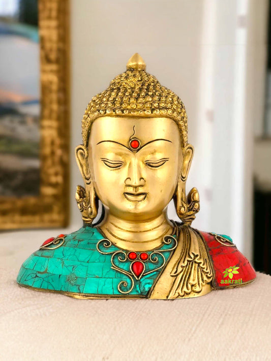 Lord Siddhartha Buddha Brass Statue Bust