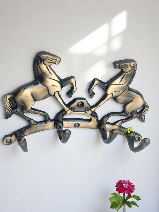 Key holder with 4 hook and two horse unique for gift