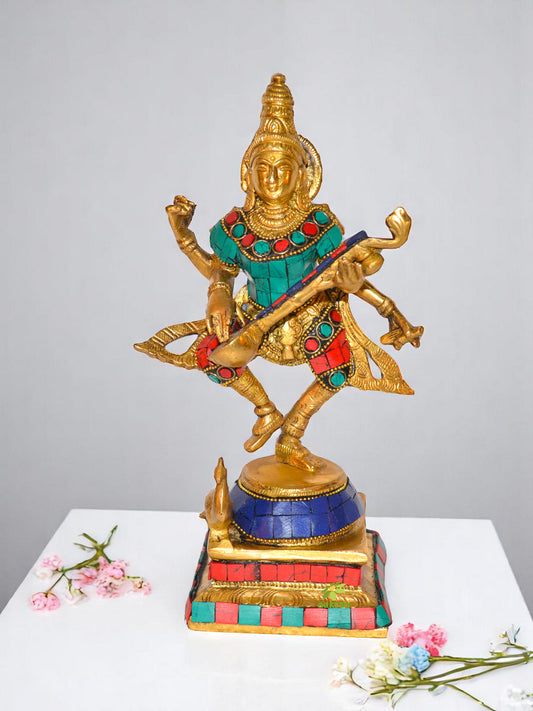 Standing Hindu Goddess Saraswati Statue