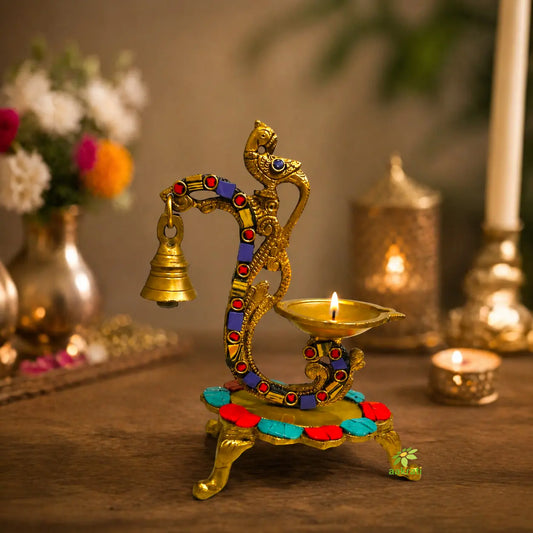 Brass Diya Indian Diwali Oil Lamp Pooja Light Puja Decorations Mandir Decoration Items Handmade by Aakrati Aakrati