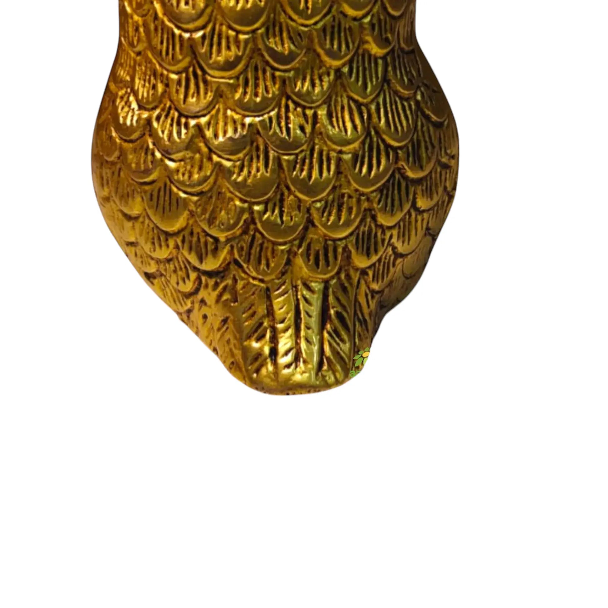 Brass Owl Showpiece Statue | Antique Style Metal Bird Decor for Home | Decorative Collectible Gift for Art & Bird Lovers (Yellow, 4 Inches) - Ashopi