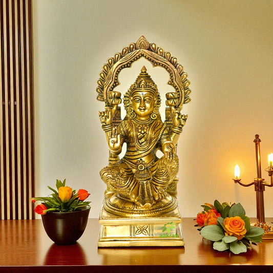 Laxmi brass made hand carved antique statue