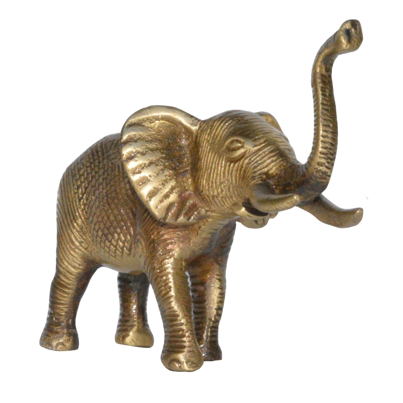 Brass Trunk up Elephant statue Fengshui Gift Item Symbol of Goof luck ...