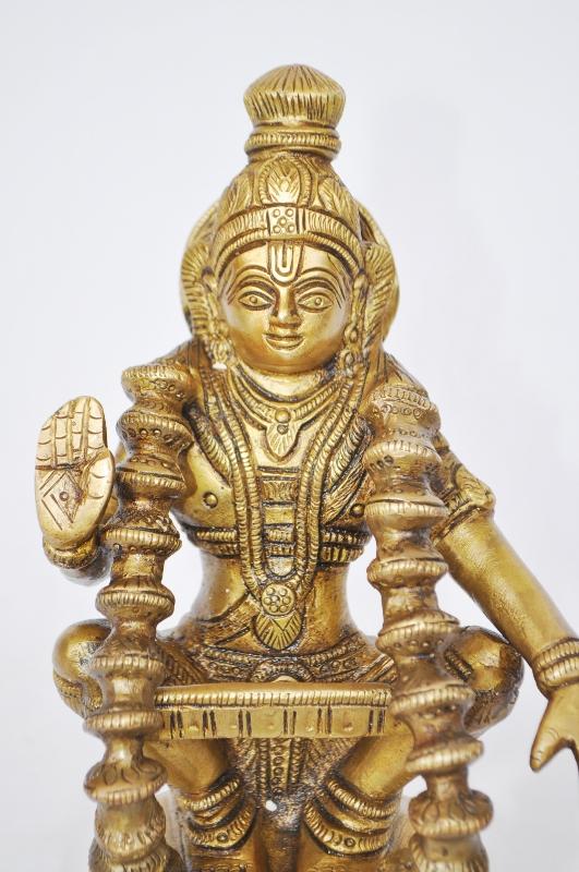 Lord Ayappa Brass metal statue Lord Vishnu incarnation - Buy Ayyappa Online